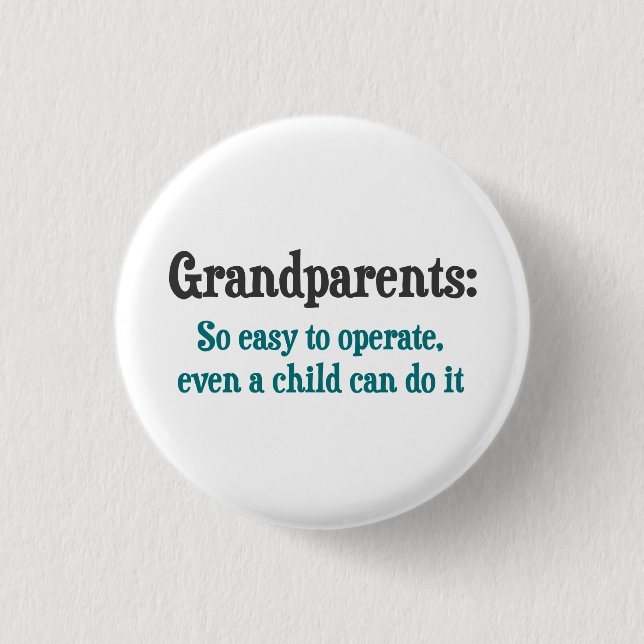 Badge Rond 2,50 Cm Grands-parents si faciles à utiliser (Devant)