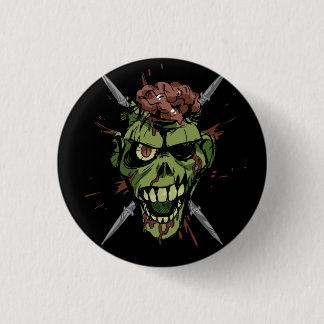 Badge Rond 2,50 Cm graphique du zombi des mitch