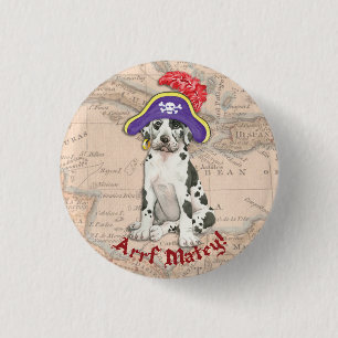 Badge Rond 2,50 Cm Great Dane Pirate
