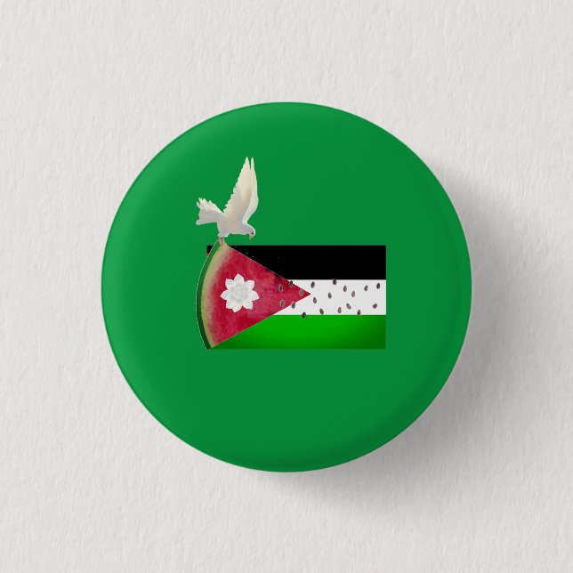 Badge Rond 2,50 Cm Green Free Palestine Watermelon Designs (Devant)