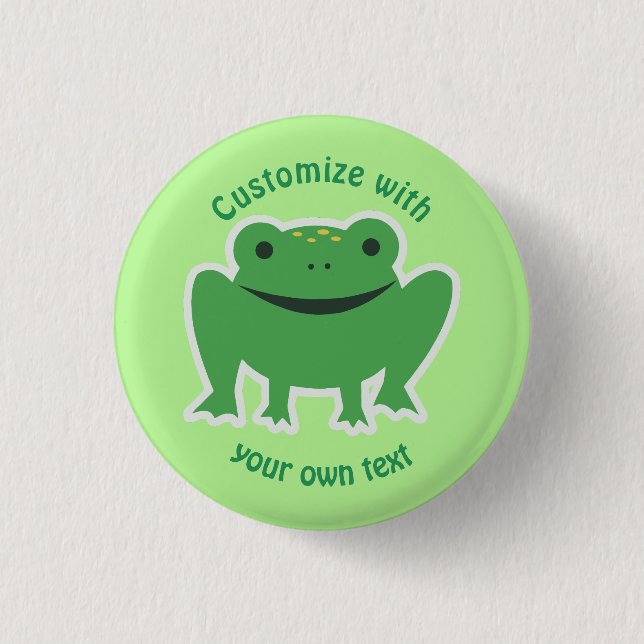 Badge Rond 2,50 Cm Grenouille à dessin personnalisé (Devant)