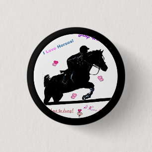 Badge Rond 2,50 Cm Griffonnages de cheval
