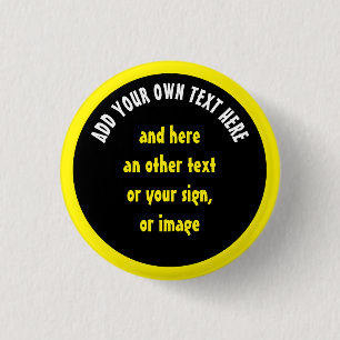 Badge Rond 2,50 Cm Gros points noirs + votre fond, texte et idées
