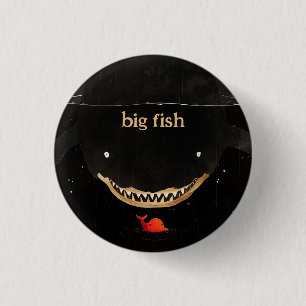 Badge Rond 2,50 Cm Gros requin foncé