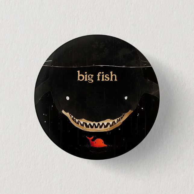 Badge Rond 2,50 Cm Gros requin foncé (Devant)