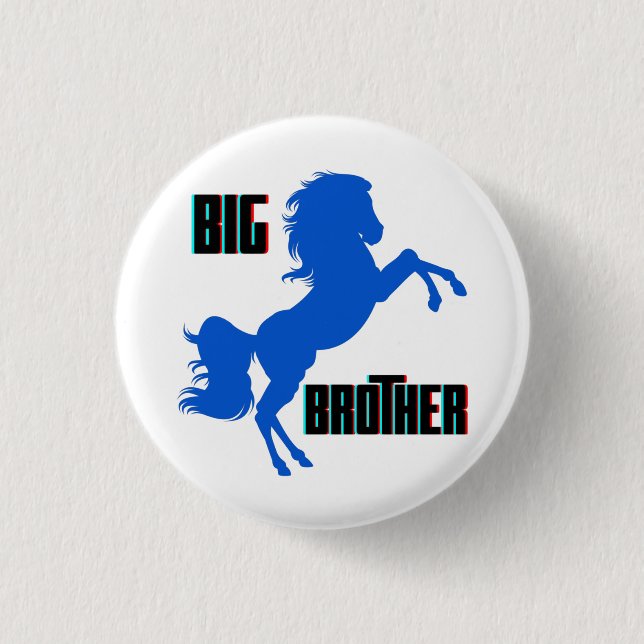 Badge Rond 2,50 Cm Grother Horse Rearing (Devant)