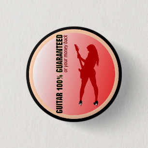 Badge Rond 2,50 Cm Guitare 100% garanti