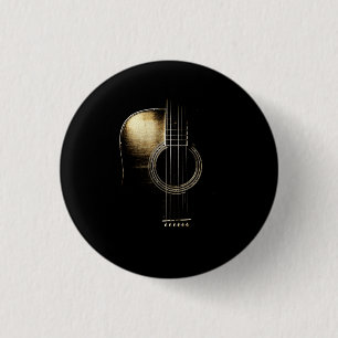 Badge Rond 2,50 Cm Guitare acoustique Lite