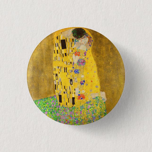 Badge Rond 2,50 Cm Gustav Klimt Le Baiser Beaux-Arts (Devant)