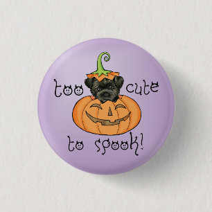 Badge Rond 2,50 Cm Halloween Affenpinscher