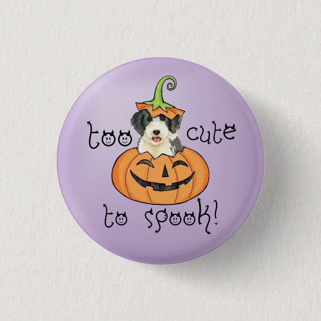 Badge Rond 2,50 Cm Halloween Beardie (Devant)