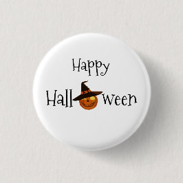 Badge Rond 2,50 Cm Halloween heureux citrouille