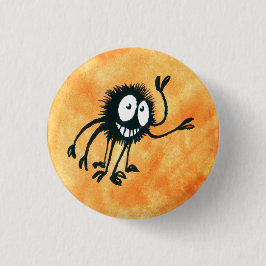 Badge Rond 2,50 Cm Halloween heureux ! Webber dit "salut ! "
