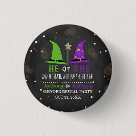 Badge Rond 2,50 Cm Halloween Witch Genre Revela Party