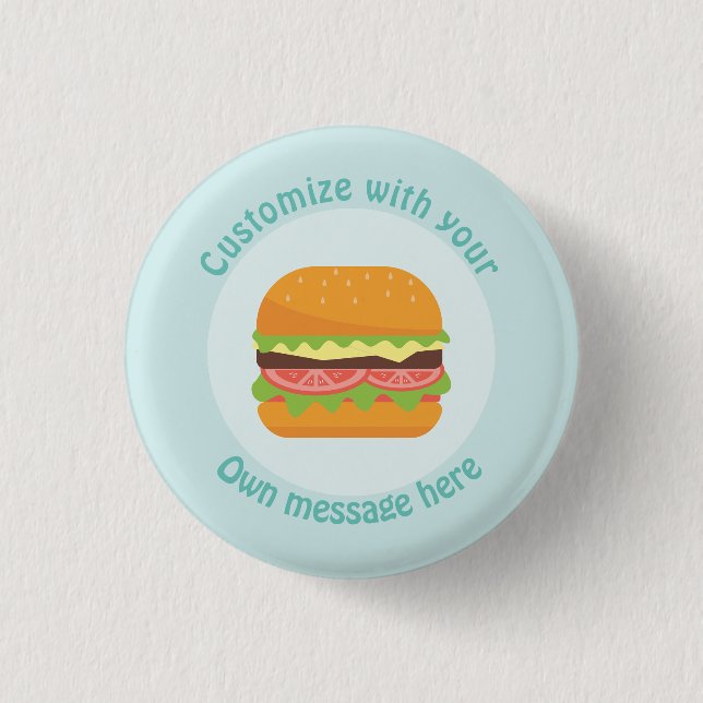 Badge Rond 2,50 Cm Hamburger customisé (Devant)