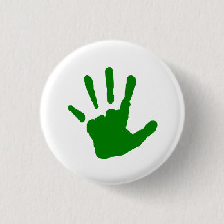 Badge Rond 2,50 Cm Handprint vert