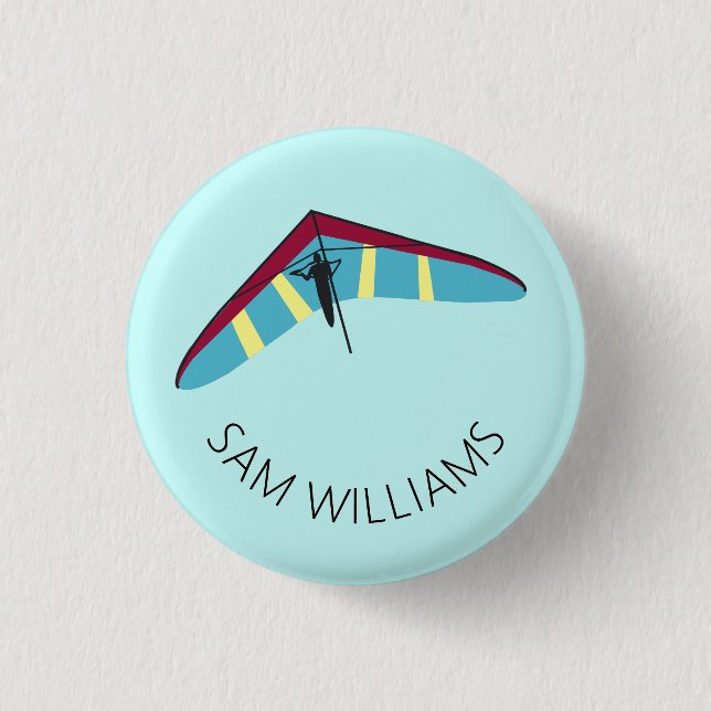 Badge Rond 2,50 Cm Hang Gliding (Devant)