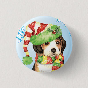 Badge Rond 2,50 Cm Happy Howliday Beagle
