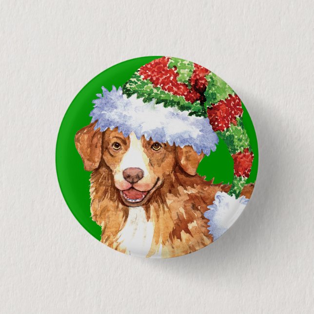 Badge Rond 2,50 Cm Happy Howliday Toller (Devant)