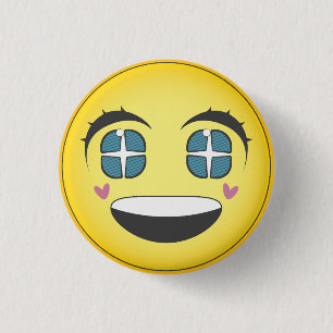 Badge Rond 2,50 Cm Happy visage de anime