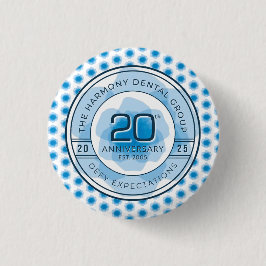 Badge Rond 2,50 Cm Harmony Dental 20th Anniversary Button