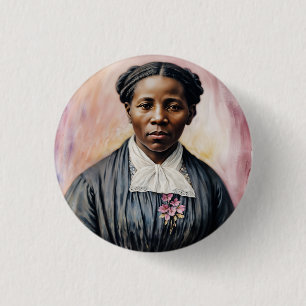 Badge Rond 2,50 Cm Harriet Tubman Portrait original