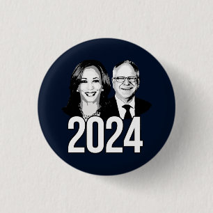 Badge Rond 2,50 Cm Harris Walz 2024