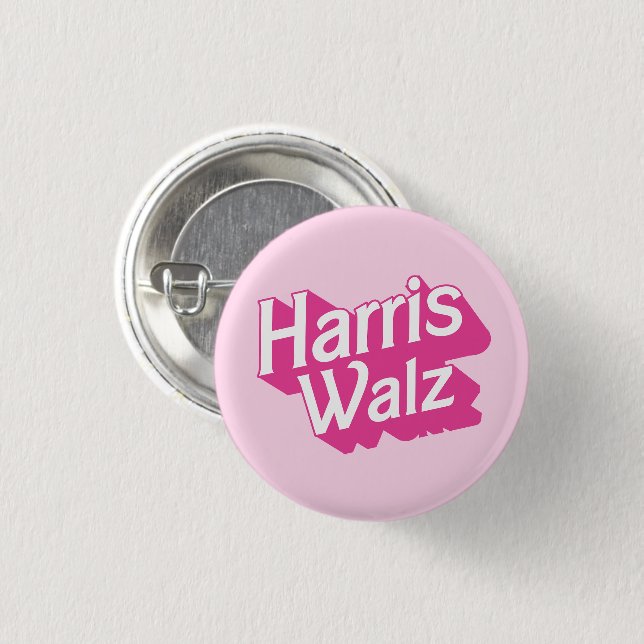 Badge Rond 2,50 Cm Harris Walz Pink (Devant & derrière)