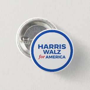 Badge Rond 2,50 Cm Harris Walz pour l'Amérique 2024