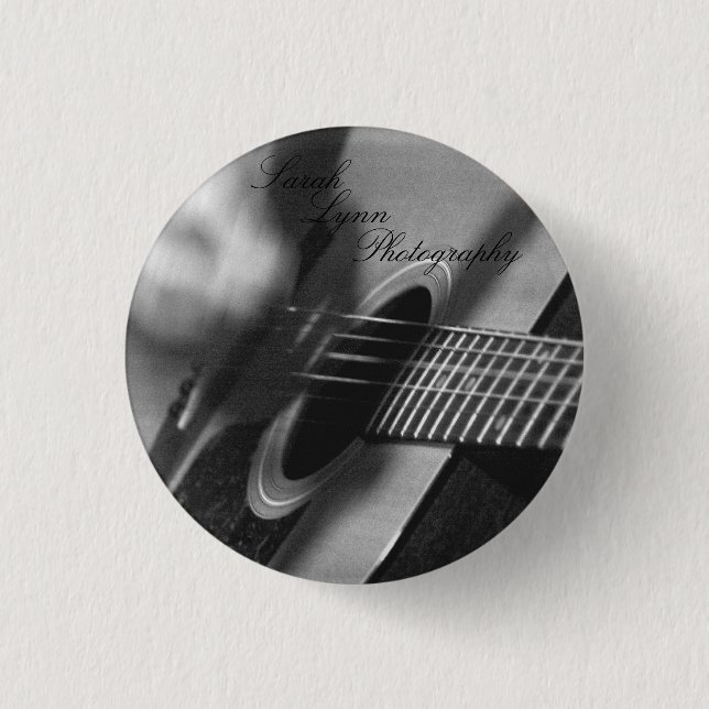 Badge Rond 2,50 Cm Haut étroit de guitare (Devant)
