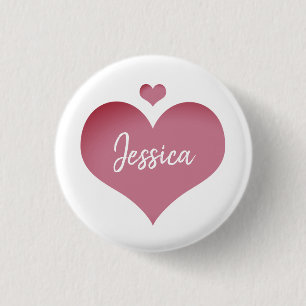 Badge Rond 2,50 Cm Hearts Personalized Name