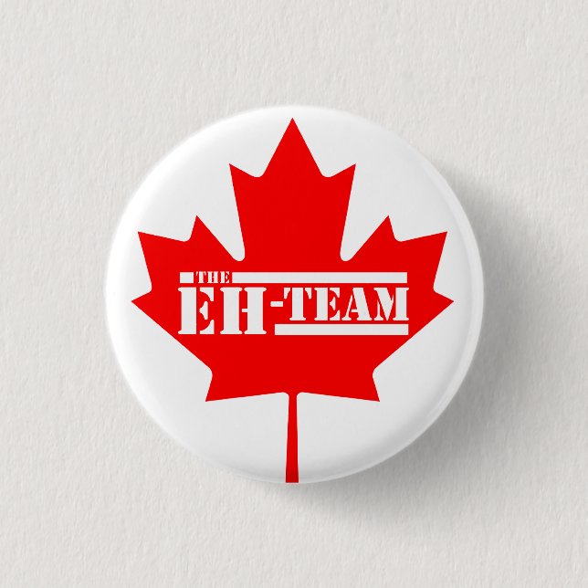 Badge Rond 2,50 Cm Hein feuille d'érable du Canada d'équipe (Devant)