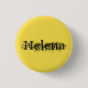 Badge Rond 2,50 Cm Helena, du noir d'orphelin d'exposition, distresse