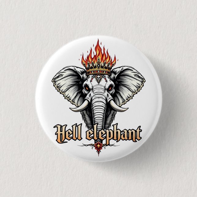 Badge Rond 2,50 Cm Hell Elephant (Devant)
