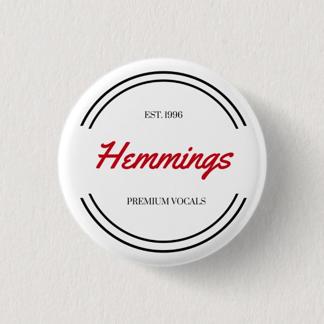 Badge Rond 2,50 Cm "Hemmings " (Devant)