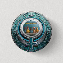 BADGE ROND 2,50 CM HEN HANGOUT