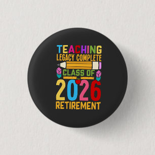 Badge Rond 2,50 Cm Héritage d'enseignement complet Promotion 2026 Ret