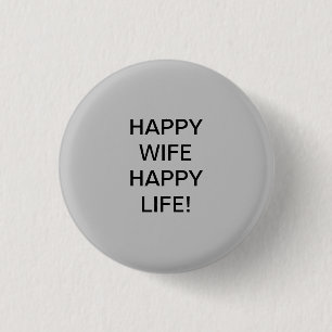 BADGE ROND 2,50 CM HEUREUSE FEMME JOUEUSE VIE !