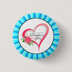Badge Rond 2,50 Cm Heureuse Sainte-Valentin-53816