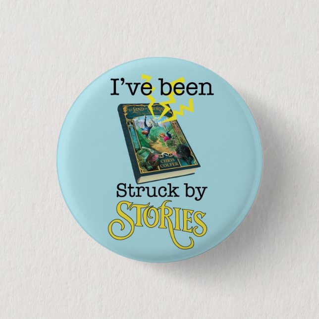 Badge Rond 2,50 Cm Heurté par le bouton d'histoires (Devant)