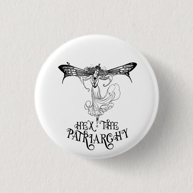 Badge Rond 2,50 Cm Hex The Patriarchy Witchy (Devant)