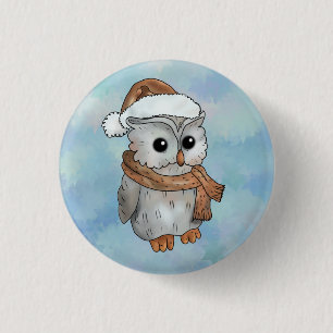 Badge Rond 2,50 Cm Hibou