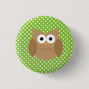 Badge Rond 2,50 Cm Hibou