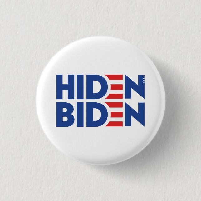 Badge Rond 2,50 Cm Hiden Biden (Devant)