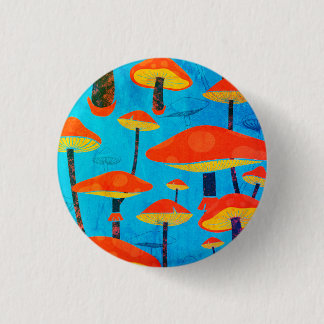 Badge Rond 2,50 Cm Hippie Dreamy Retro Vibe Enchanter Champignons