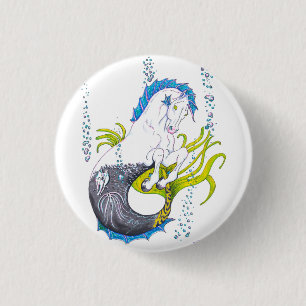 Badge Rond 2,50 Cm Hippocampe (crâne)