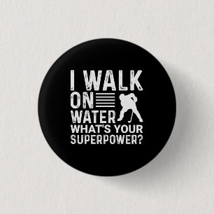 Badge Rond 2,50 Cm Hockey Je Marche Sur Eau