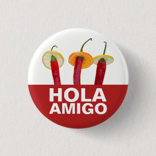 Badge Rond 2,50 Cm Hola amigo