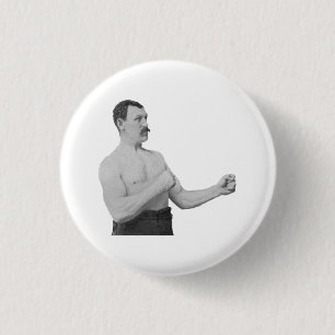 Badge Rond 2,50 Cm Homme excessivement viril Meme