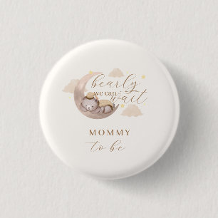 Badge Rond 2,50 Cm Hommes Neutres Bearly Wait Moon Star Maman to be